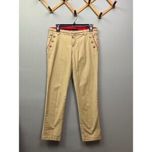 Tommy Hilfiger Pants Womens size 4 Y2K tan khaki Parker‎ button accents
